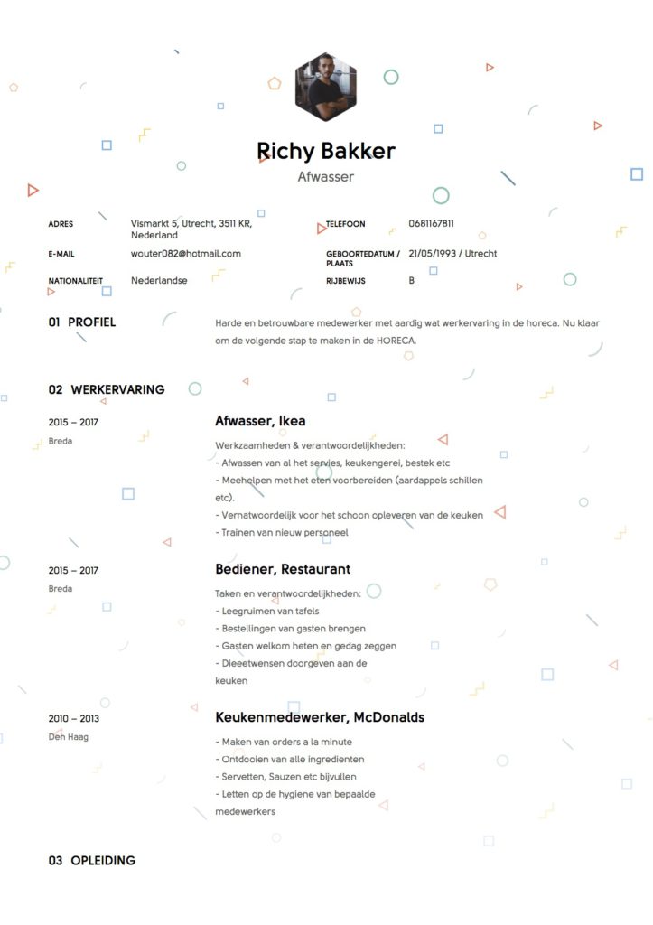 Richy Bakker - CV - Afwasser (7)