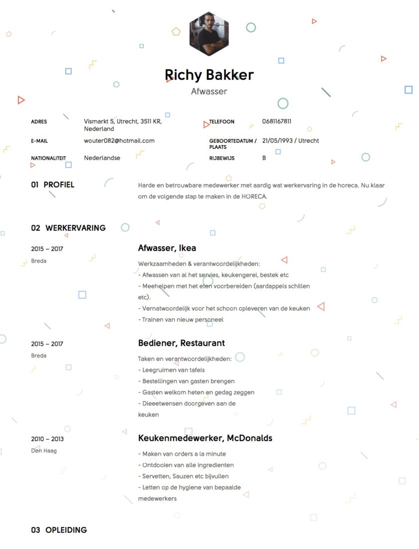 Richy Bakker - CV - Afwasser (7)