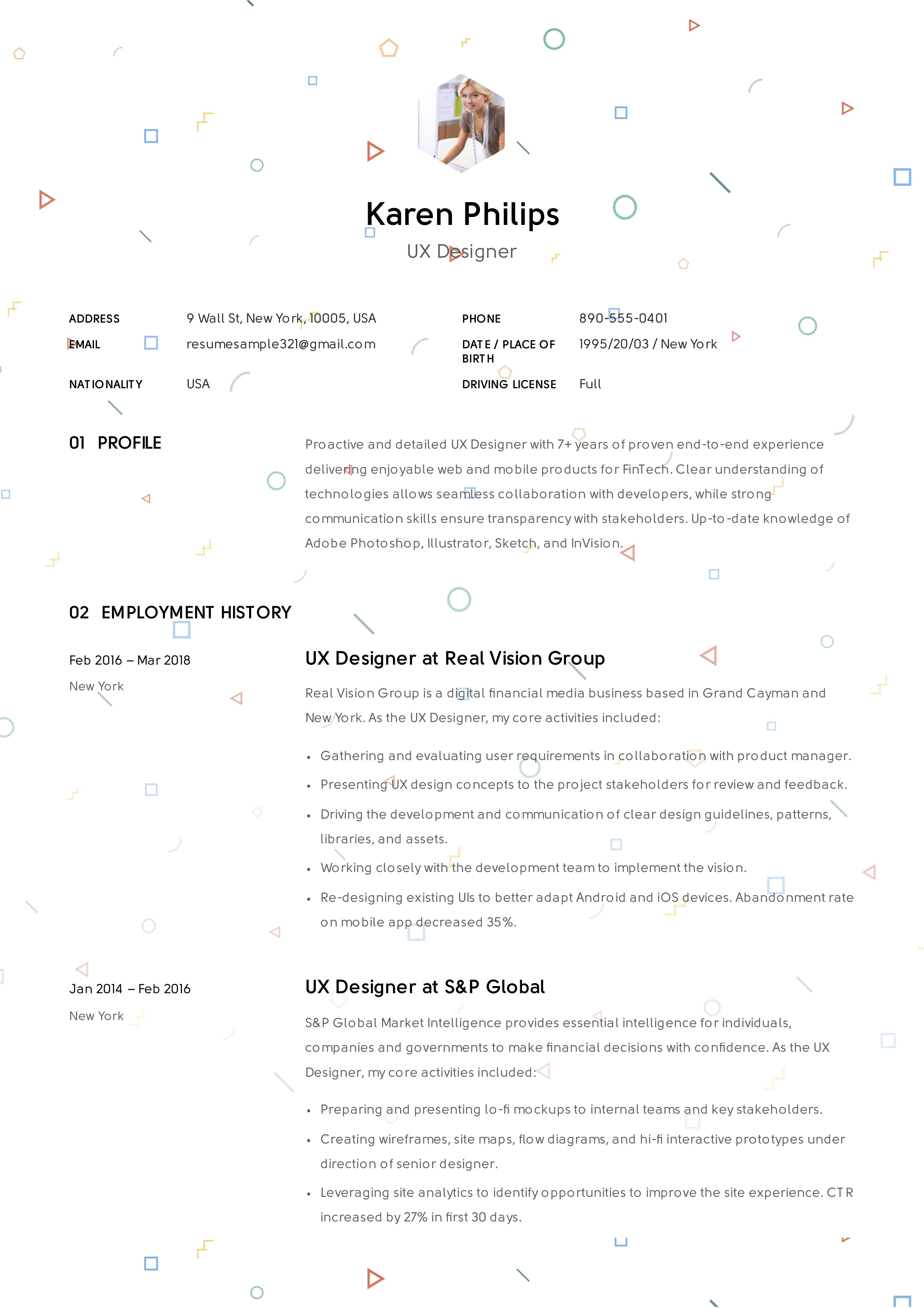 UX Designer Resume Sample – Karen Philips (7)
